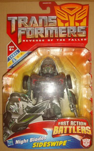 In Package Images of ROTF Scout Wideload, FAB Night Blades Sideswipe