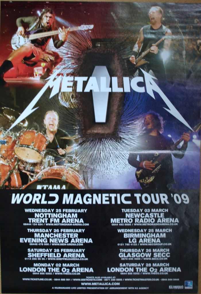 Metallica World Magnetic Tour Poster