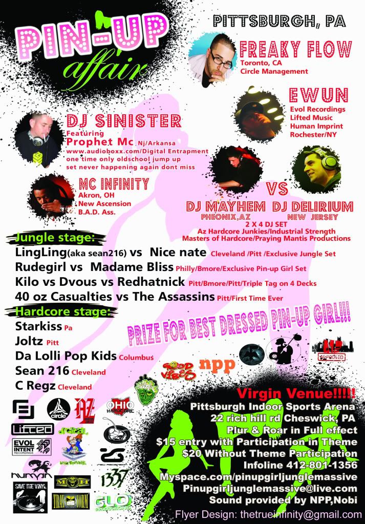 PIN-UP Affair featuring- Freaky Flow Ewun DJ Sinister ft Prophet Mc (one time only old school jump up set hasnt happened in years and wont be happening