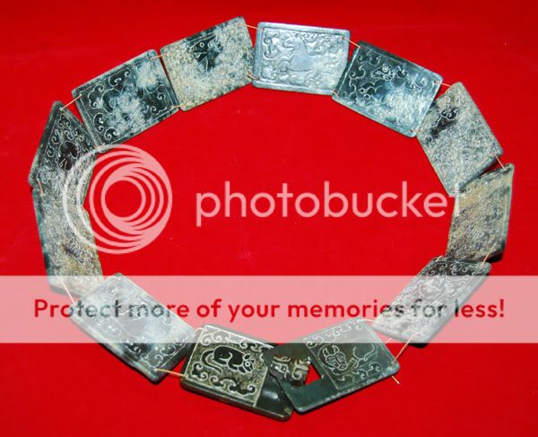 唐宝网 汉代古玉十二生肖碧玉腰带