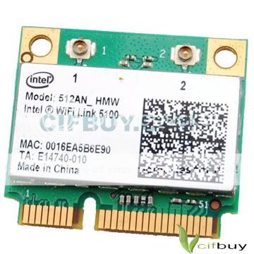 Intel Wifi 5100 Half Hight Mini PCI e 512AN N G card  