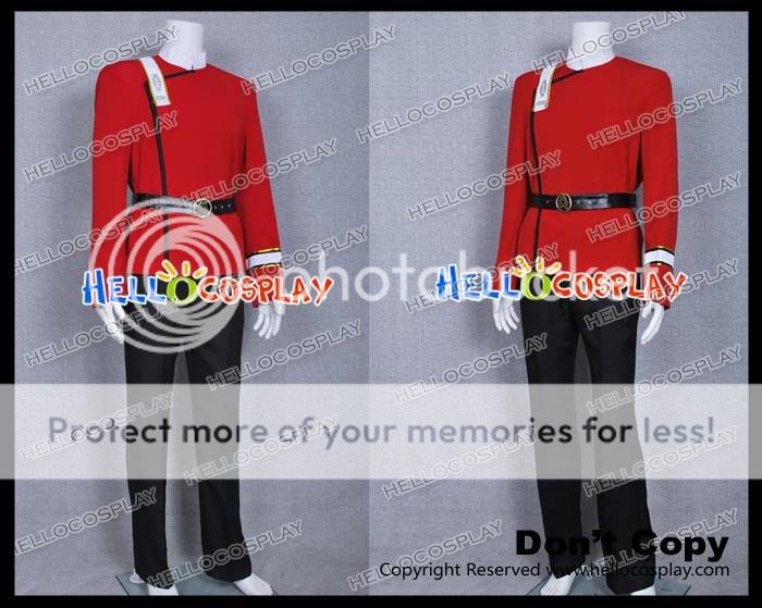 Star Trek Uniform Costume Wrath of Khan starfleet Uniform Full Set 