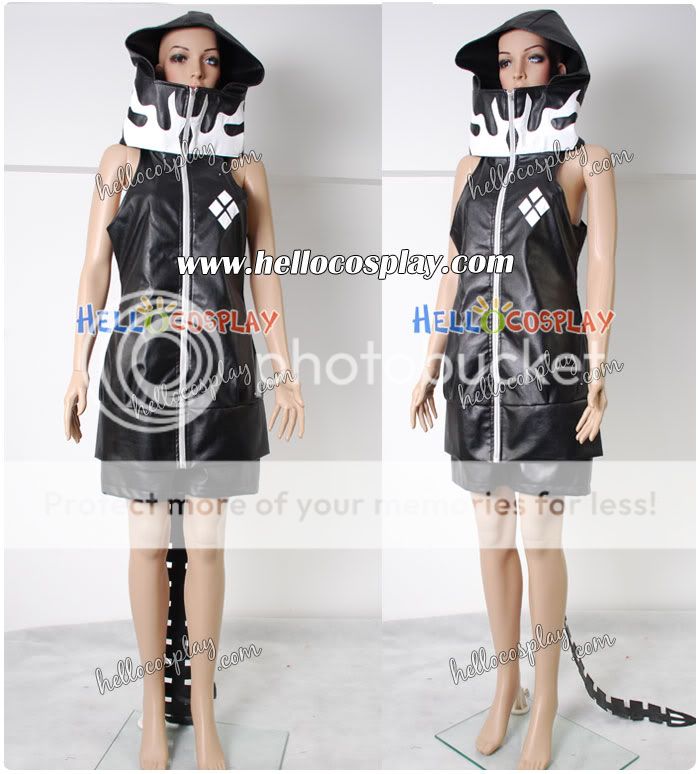 Vocaliod Black Rock Shooter White Rock Strength STR Cosplay Suit 