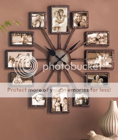 New Large Family Photo Wall Art Home Clock Frame Decor Christmas Holiday Gift