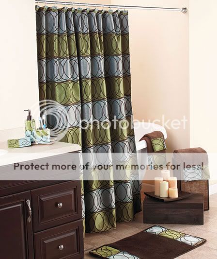 20PC MODERN REVERSIBLE BATHROOM SHOWER CURTAIN TOWEL PUMP BATH RUG 