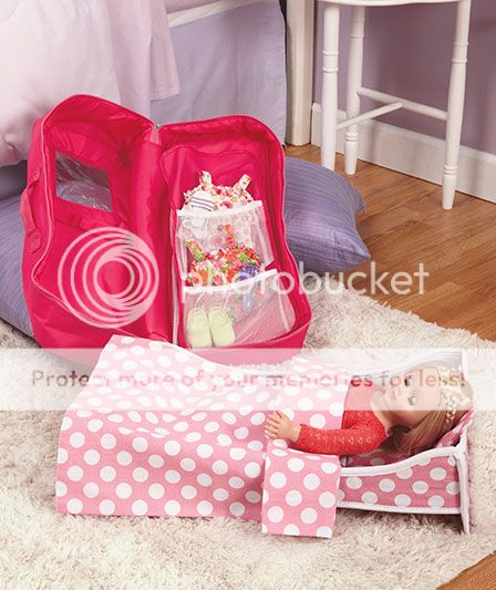 Travel Case Tote Bag Storage Toy Bed Blanket Fits American Girl 18" Doll New