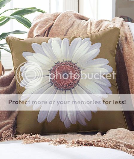 Floral Sun Flower Daisy Photo Real Accent Pillow Sofa Chair Couch Love Seat New