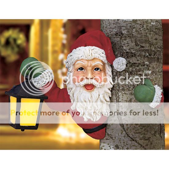 Solar Tree Hugger Snowman Reindeer Santa Outdoor Light Christmas